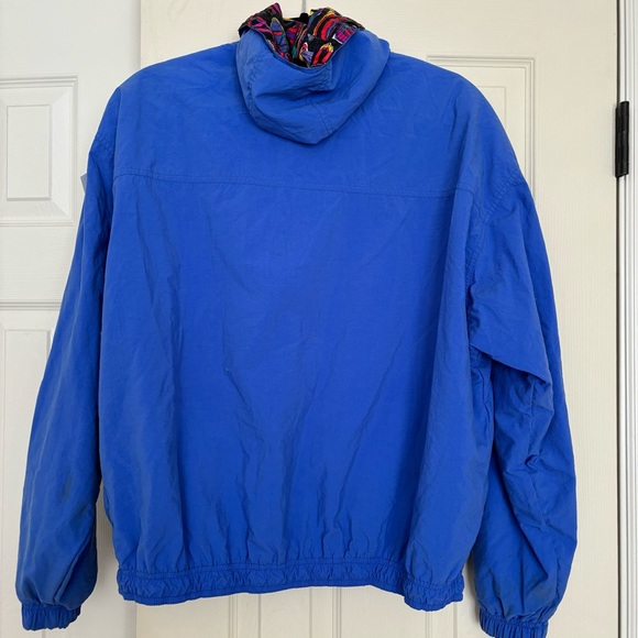 Vintage Duffel Sportswear/Windbreaker Blue Jacket Size L Fits Like A Medium - Picture 5 of 7